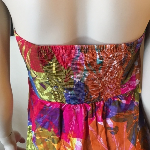 MOULINETTESOEURS anthro watercolor strapless dress. size L. D/A185/M - Picture 5 of 7